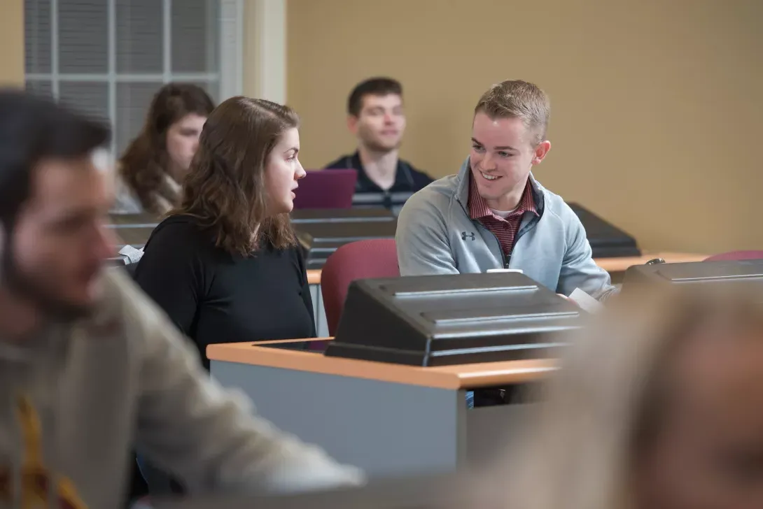 Business Management students in classroom