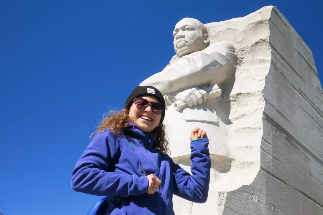 AU Religion Student MLK Monument 2023